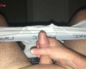 Jerking off quietly in bed beside Kathy while she’s asleep