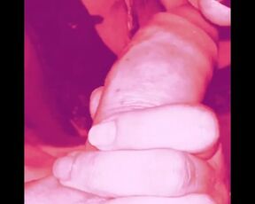 Sub blindfolded sucking cock