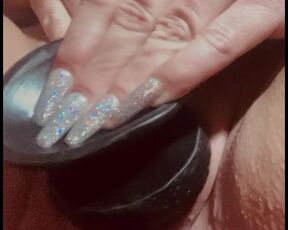 Small vibrator to my clit while I fuck myself with my dildo makes me cum so hard